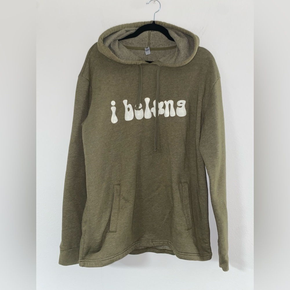 I Belong You Belong Sweatshirt L Green